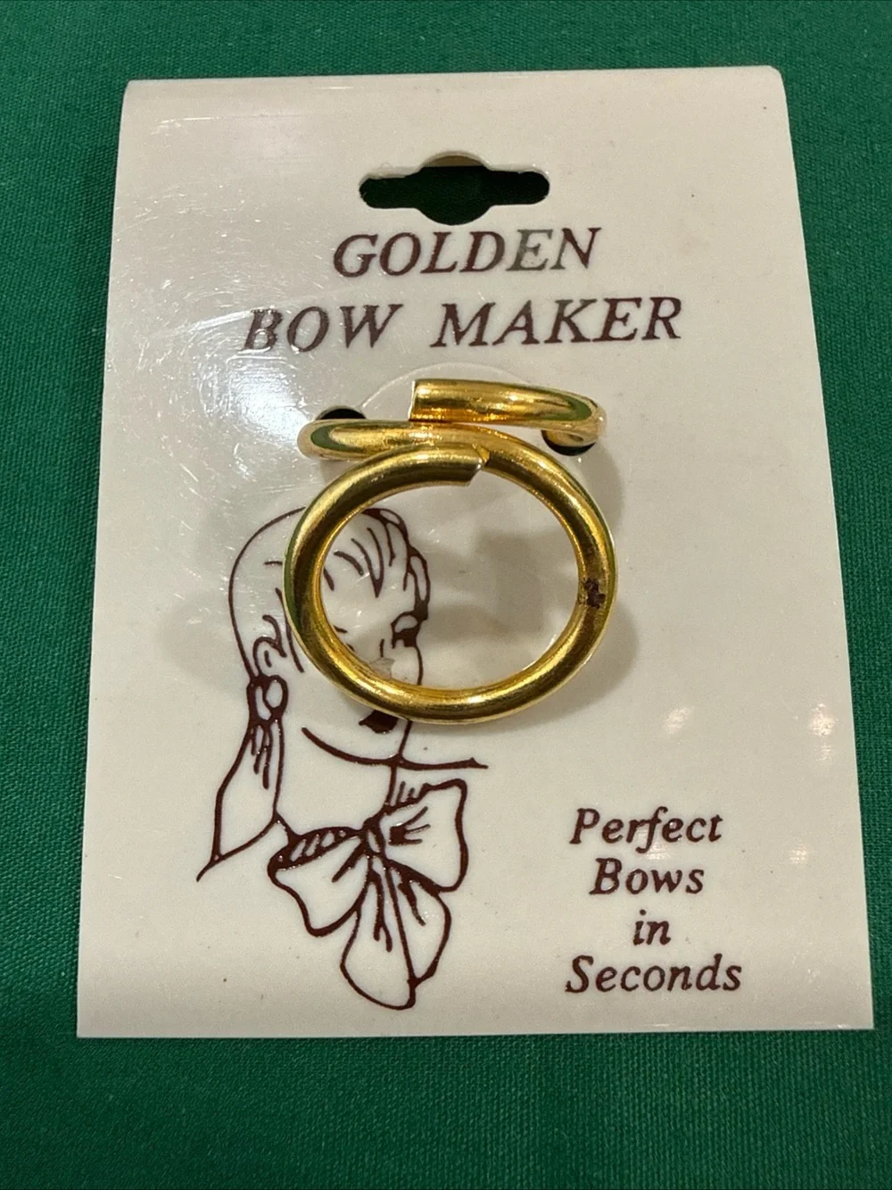 P.J. Tinker’s Golden Bow Maker Scarf Ring 14k Gold Plated. 51B